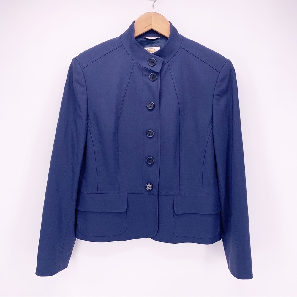 Talbots Wool Blend Lined Button Up Made in Italy Jacket G8